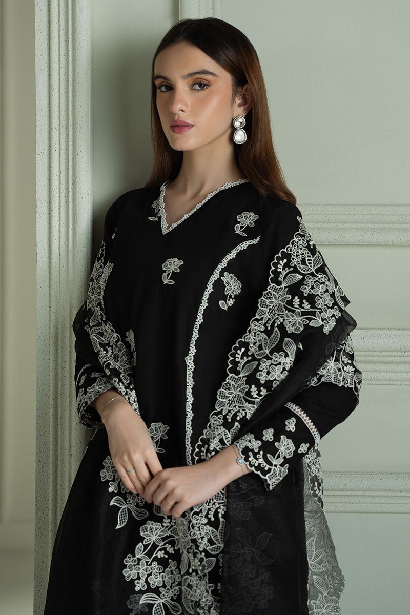 Mahnur | Twilight Luxury Lawn 25 | RAVEN MESH by Cross Stitch - Designer Dress - Type: Ladies Clothes - Available at Libayah - 100% Original