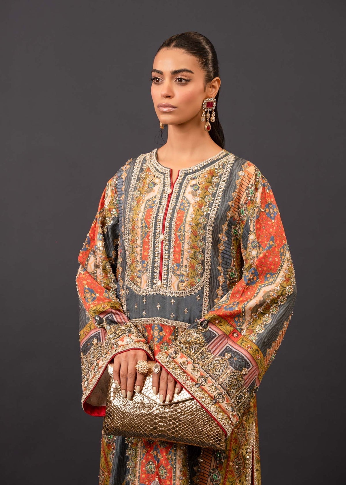 Mahgul | Emerald Hill Formals | Bold Miniature by Mahgul - Designer Dress - Type: Ladies Clothes - Available at Libayah - 100% Original