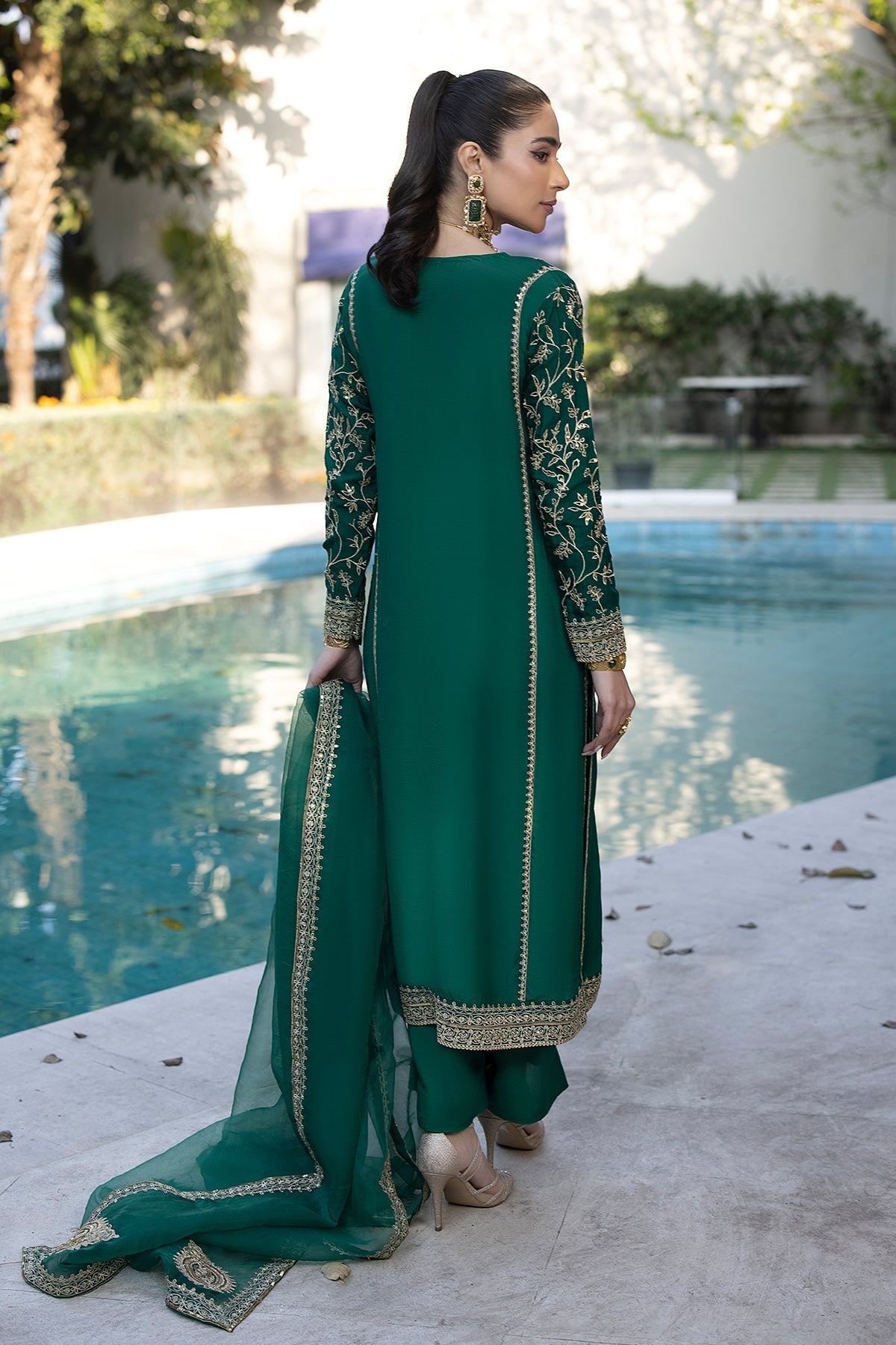Erum Khan | Shahzeen Eid Collection | PEACOCK by Erum Khan - Designer Dress - Type: Ladies Clothes - Available at Libayah - 100% Original