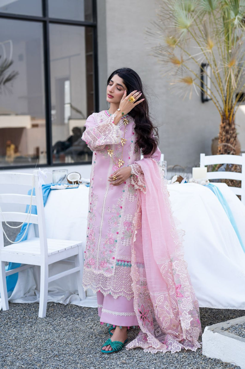 Aabyaan | Saagar Luxury Lawn 25 | RAQS (AS-02) by Aabyaan - Designer Dress - Type: Ladies Clothes - Available at Libayah - 100% Original