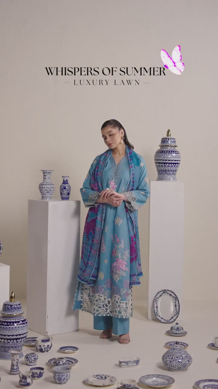 Neeshay | Whispers of Summer Luxury Lawn | SKYLA - by Libayah - Registered Vendor of : Neeshay - 100% Original Designer Dress