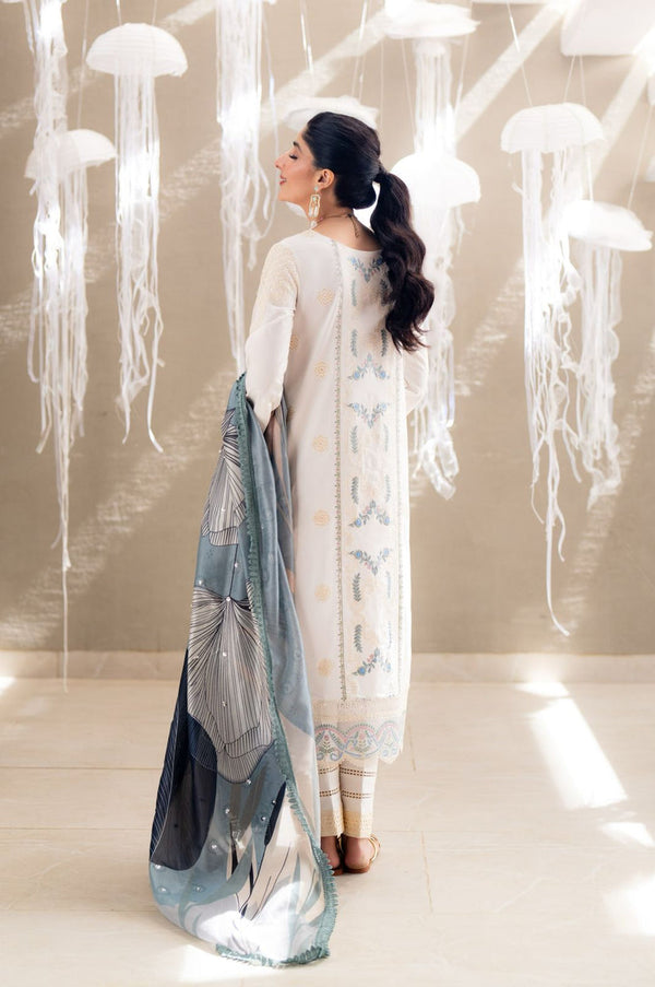 Aabyaan | Saagar Luxury Lawn 25 | ZAIRA (AS-09) by Aabyaan - Designer Dress - Type: Ladies Clothes - Available at Libayah - 100% Original