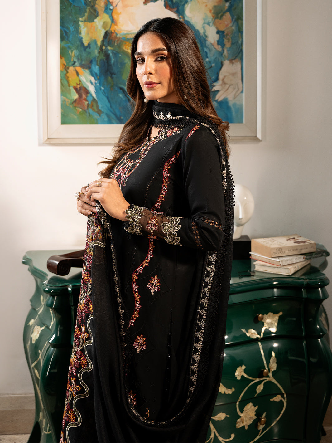 Izel | Mahveen Festive Lawn 25 | FAHIMA by Izel - Designer Dress - Type: Ladies Clothes - Available at Libayah - 100% Original