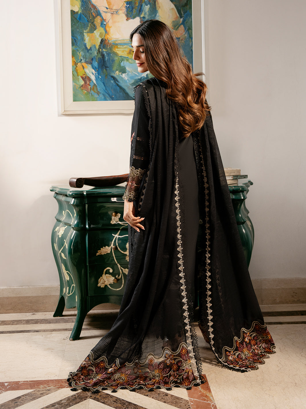 Izel | Mahveen Festive Lawn 25 | FAHIMA by Izel - Designer Dress - Type: Ladies Clothes - Available at Libayah - 100% Original