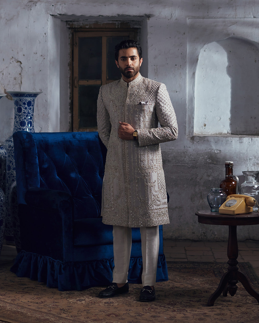 Pakistani Menswear | Mahir by Libayah Ltd. - Designer Dress - Type: Menswear - Available at Libayah - 100% Original