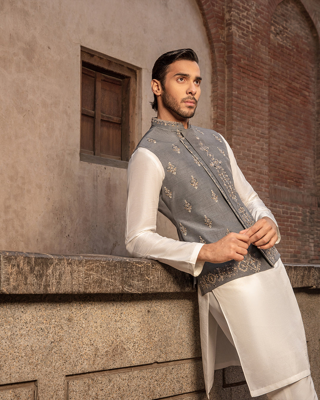 Pakistani Menswear | Devrem by Libayah Ltd. - Designer Dress - Type: Menswear - Available at Libayah - 100% Original
