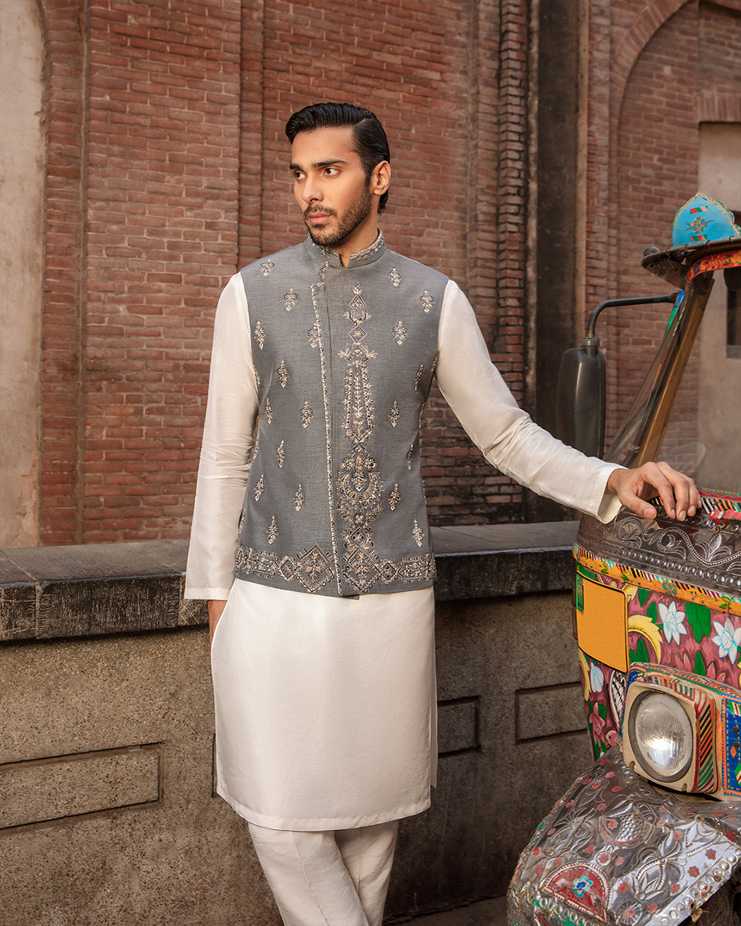 Pakistani Menswear | Devrem by Libayah Ltd. - Designer Dress - Type: Menswear - Available at Libayah - 100% Original