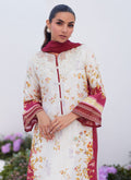 Farah Talib Aziz | Zaza Prints 24 | SANGRIA TRELLIS SHIRT AND DUPATTA by Farah Talib Aziz - Designer Dress - Type: Ladies Clothes - Available at Libayah - 100% Original