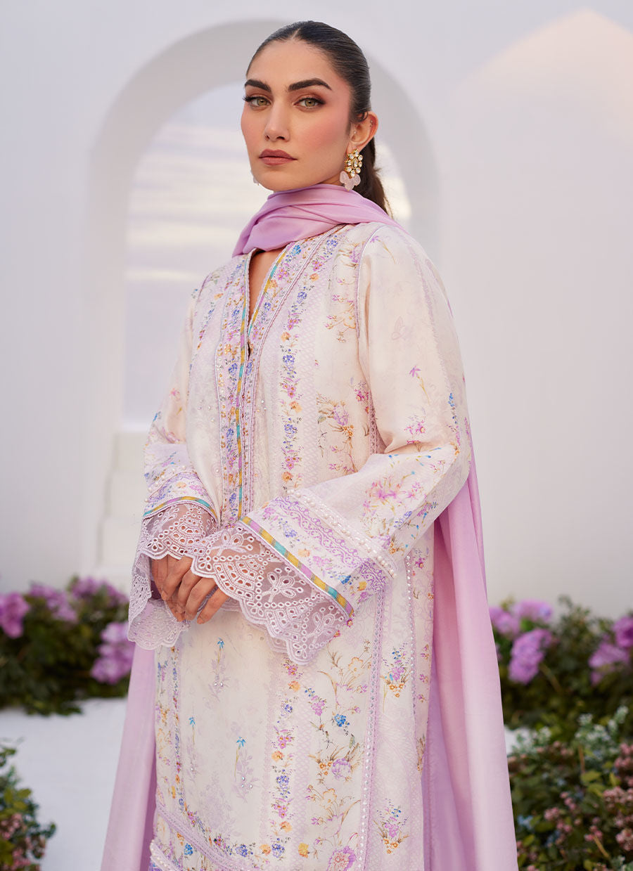 Farah Talib Aziz | Zaza Prints 24 | HEATHER LAVENDER SHIRT AND DUPATTA by Farah Talib Aziz - Designer Dress - Type: Ladies Clothes - Available at Libayah - 100% Original