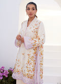 Farah Talib Aziz | Zaza Prints 24 | AMETHYST TRELLIS SHIRT AND DUPATTA by Farah Talib Aziz - Designer Dress - Type: Ladies Clothes - Available at Libayah - 100% Original