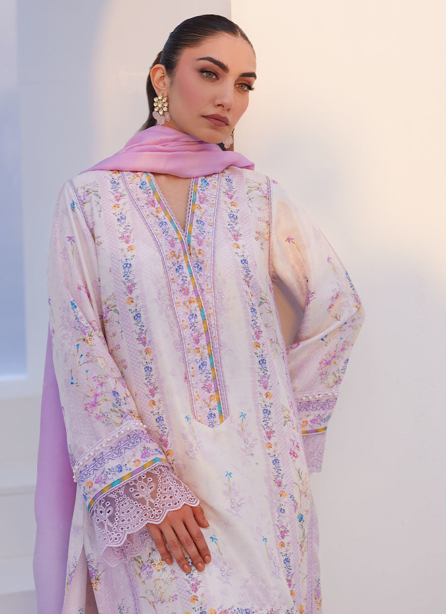 Farah Talib Aziz | Zaza Prints 24 | HEATHER LAVENDER SHIRT AND DUPATTA by Farah Talib Aziz - Designer Dress - Type: Ladies Clothes - Available at Libayah - 100% Original