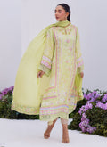 Farah Talib Aziz | Zaza Prints 24 | KELLY LIME SHIRT AND DUPATTA by Farah Talib Aziz - Designer Dress - Type: Ladies Clothes - Available at Libayah - 100% Original