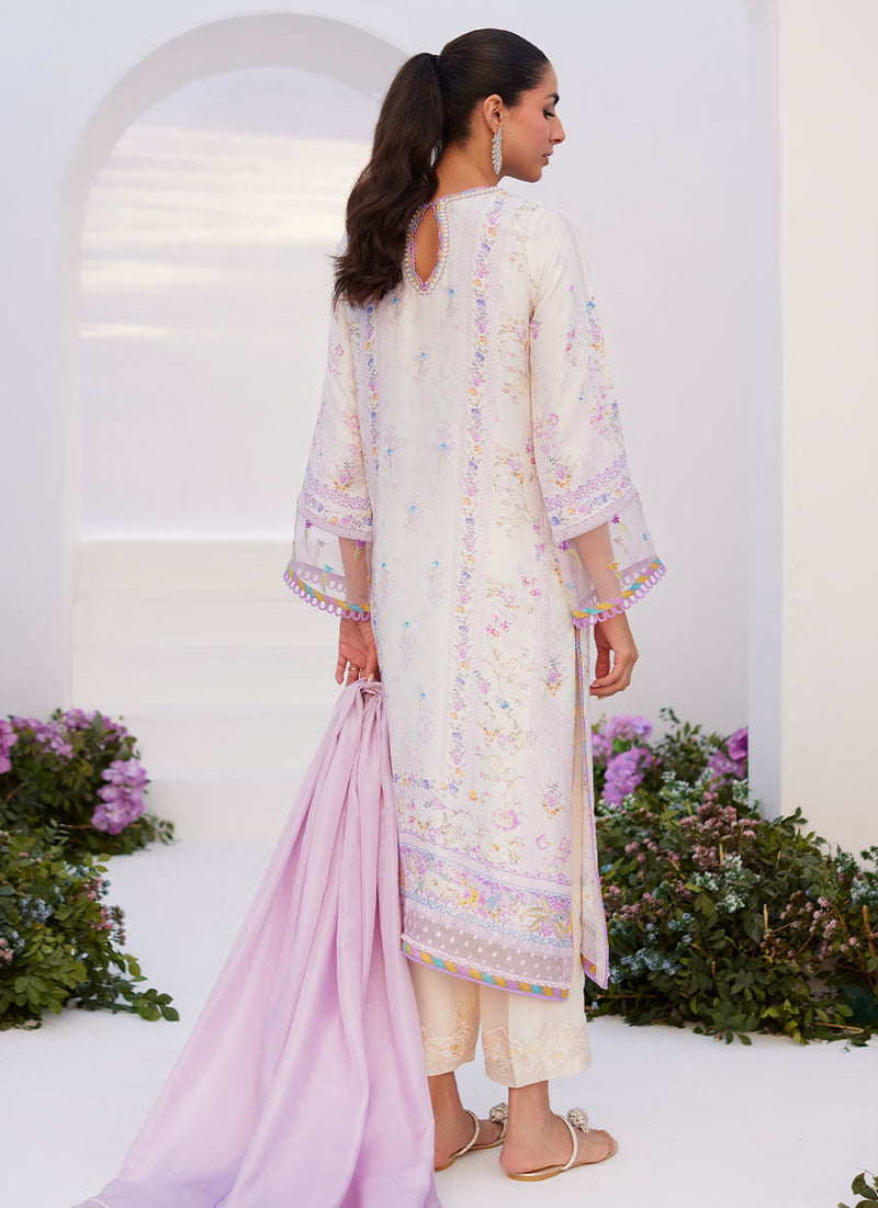 Farah Talib Aziz | Zaza Prints 24 | THISTLE LILAC SHIRT AND DUPATTA by Farah Talib Aziz - Designer Dress - Type: Ladies Clothes - Available at Libayah - 100% Original