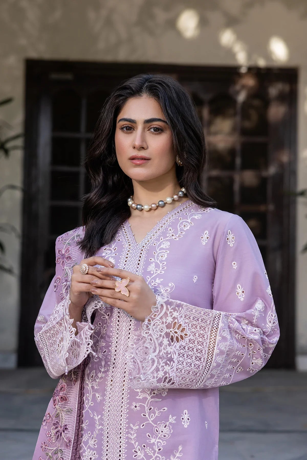 Farasha | Bahaar Embroidered Lawn | Lilac Florine by Farasha - Designer Dress - Type: Ladies Clothes - Available at Libayah - 100% Original