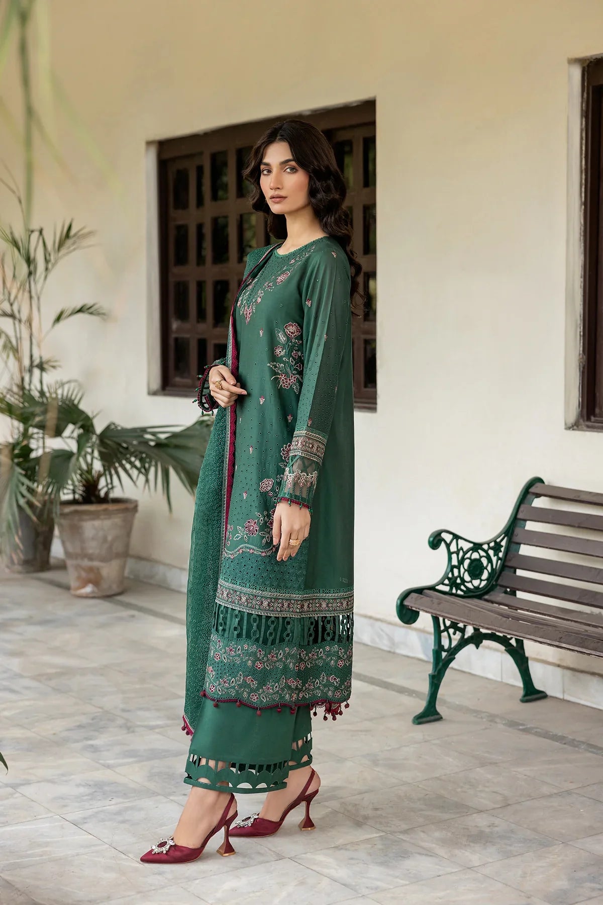 Farasha | Bahaar Embroidered Lawn | Azure Grace by Farasha - Designer Dress - Type: Ladies Clothes - Available at Libayah - 100% Original