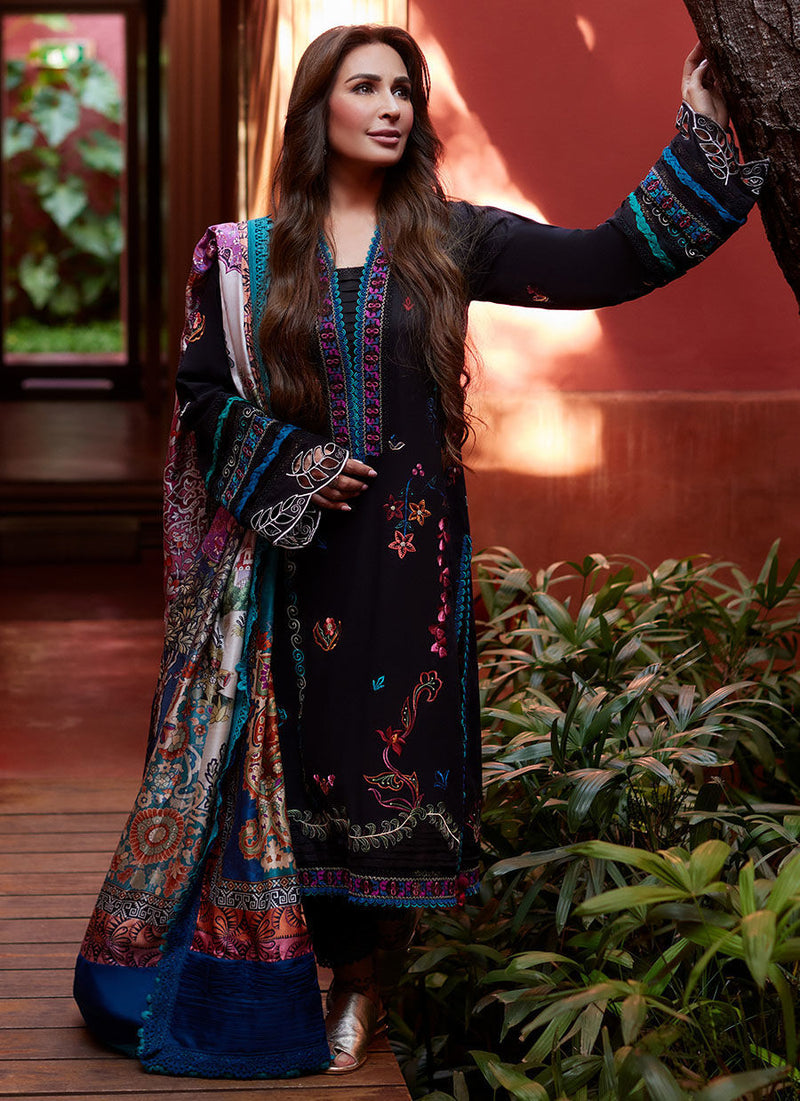 Farah Talib Aziz | Suay Lawn 24 | ILARIA BLACK by Farah Talib Aziz - Designer Dress - Type: Ladies Clothes - Available at Libayah - 100% Original