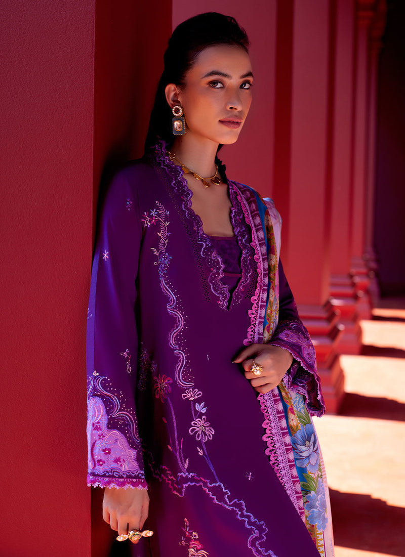Farah Talib Aziz | Suay Lawn 24 | YURI PURPLE by Farah Talib Aziz - Designer Dress - Type: Ladies Clothes - Available at Libayah - 100% Original