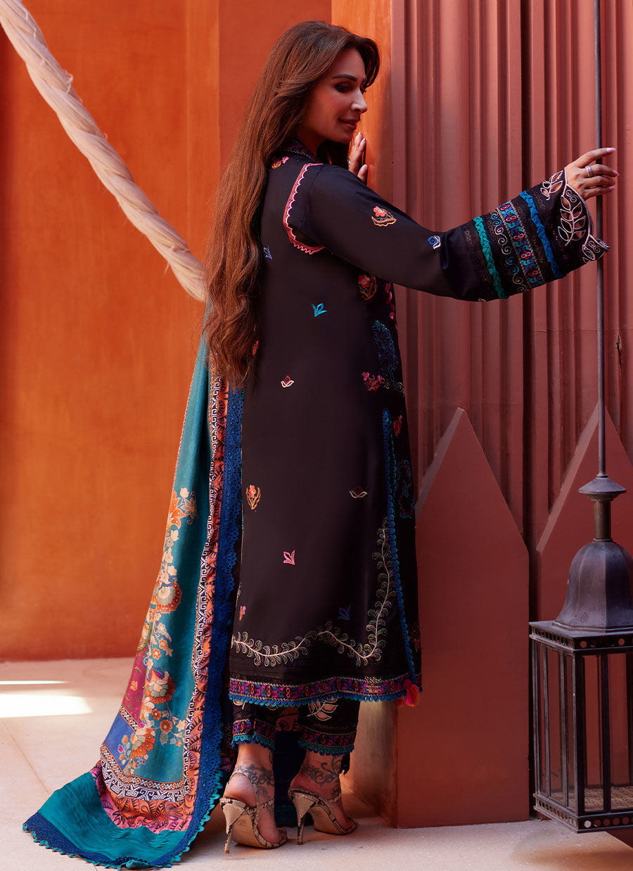 Farah Talib Aziz | Suay Lawn 24 | ILARIA BLACK by Farah Talib Aziz - Designer Dress - Type: Ladies Clothes - Available at Libayah - 100% Original