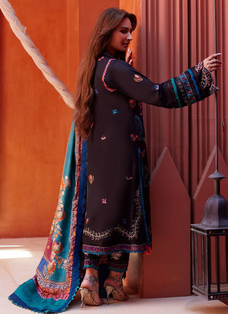 Farah Talib Aziz | Suay Lawn 24 | ILARIA BLACK by Farah Talib Aziz - Designer Dress - Type: Ladies Clothes - Available at Libayah - 100% Original