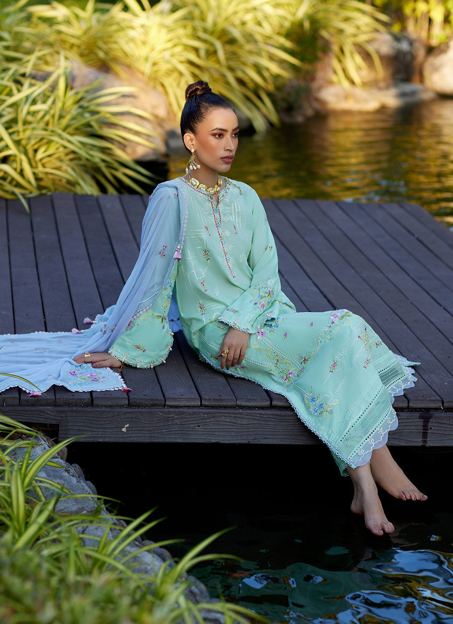 Farah Talib Aziz | Suay Lawn 24 | MISORA MINT by Farah Talib Aziz - Designer Dress - Type: Ladies Clothes - Available at Libayah - 100% Original