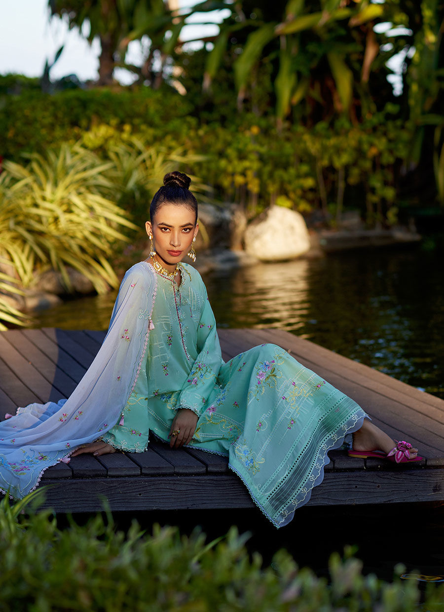 Farah Talib Aziz | Suay Lawn 24 | MISORA MINT by Farah Talib Aziz - Designer Dress - Type: Ladies Clothes - Available at Libayah - 100% Original