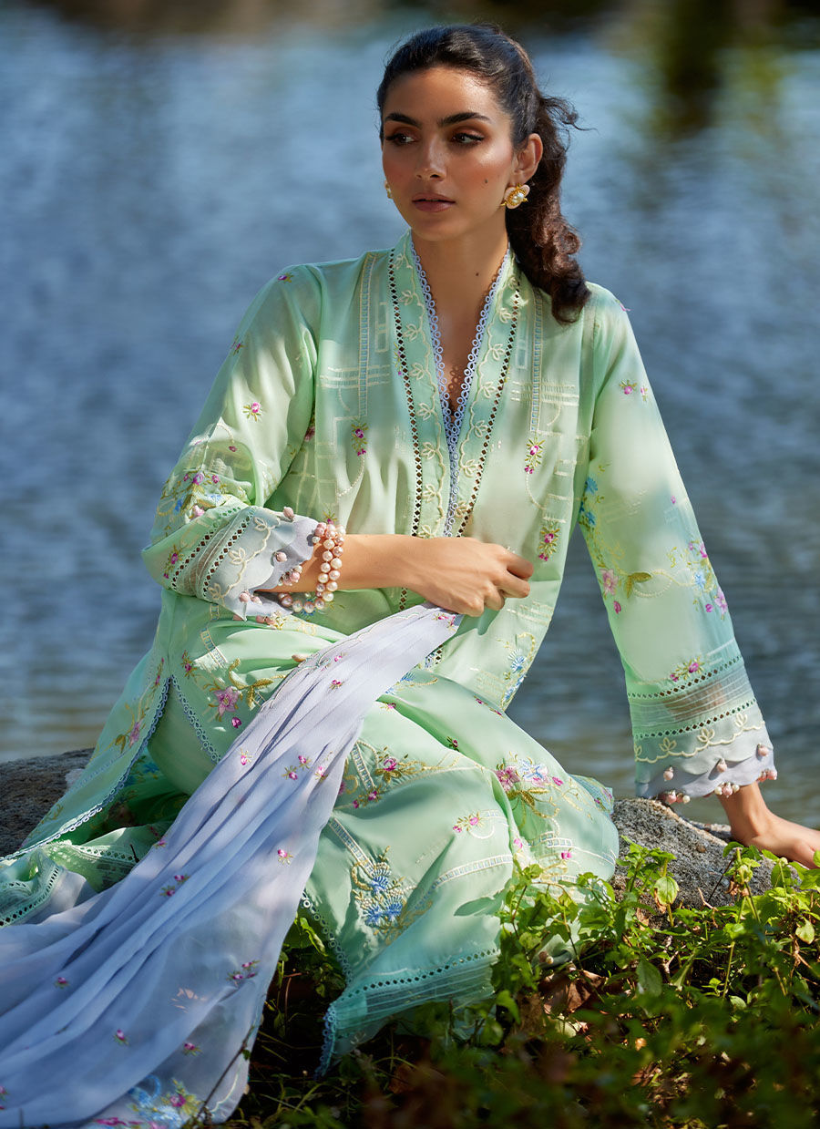 Farah Talib Aziz | Suay Lawn 24 | MISORA MINT by Farah Talib Aziz - Designer Dress - Type: Ladies Clothes - Available at Libayah - 100% Original