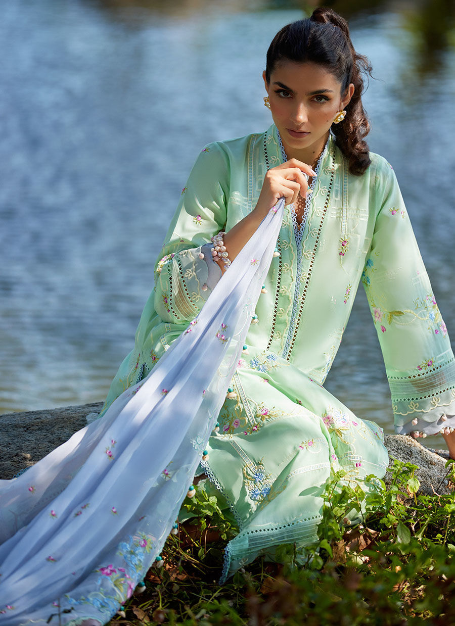 Farah Talib Aziz | Suay Lawn 24 | MISORA MINT by Farah Talib Aziz - Designer Dress - Type: Ladies Clothes - Available at Libayah - 100% Original