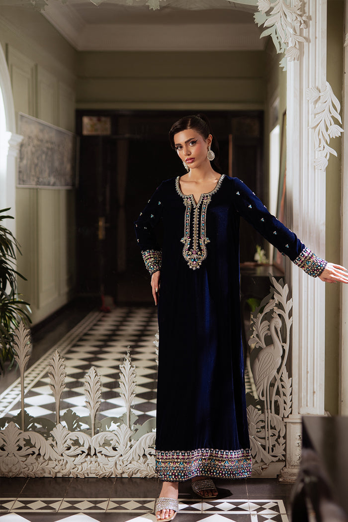 Saira Rizwan | Velvet Pret 25 | ZEHRA-SRVP25-01 by Saira Rizwan - Designer Dress - Type : Ladies Clothes - Available at Libayah - 100% Original 