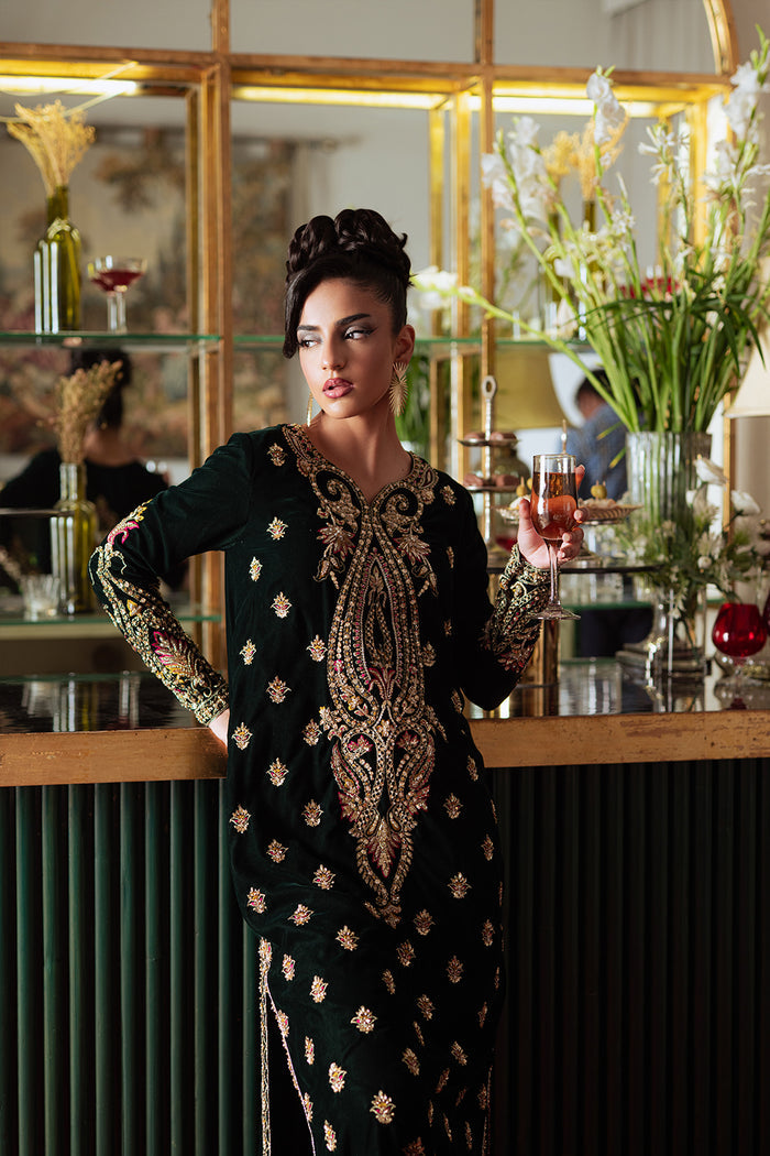 Saira Rizwan | Velvet Pret 25 | EMERA-SRVP25-10 by Saira Rizwan - Designer Dress - Type : Ladies Clothes - Available at Libayah - 100% Original 