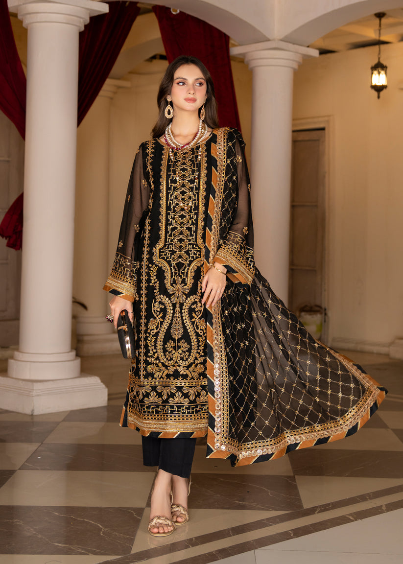 Strawberry | Rimjhim Chiffon Collection | FLS-RJ-001 by Strawberry - Designer Dress - Type: Ladies Clothes - Available at Libayah - 100% Original