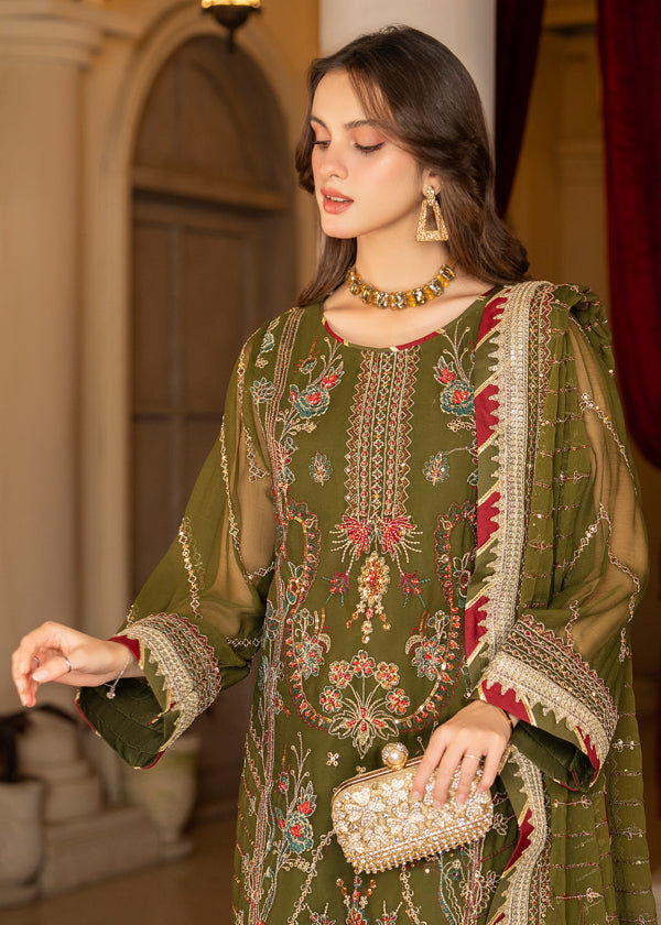 Strawberry | Rimjhim Chiffon Collection | FLS-RJ-002 by Strawberry - Designer Dress - Type: Ladies Clothes - Available at Libayah - 100% Original