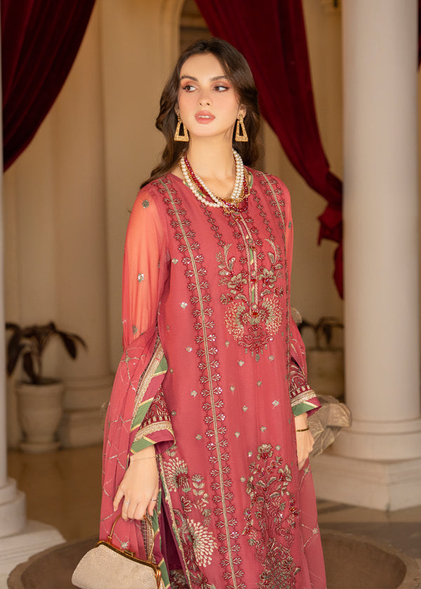 Strawberry | Rimjhim Chiffon Collection | FLS-RJ-003 by Strawberry - Designer Dress - Type: Ladies Clothes - Available at Libayah - 100% Original