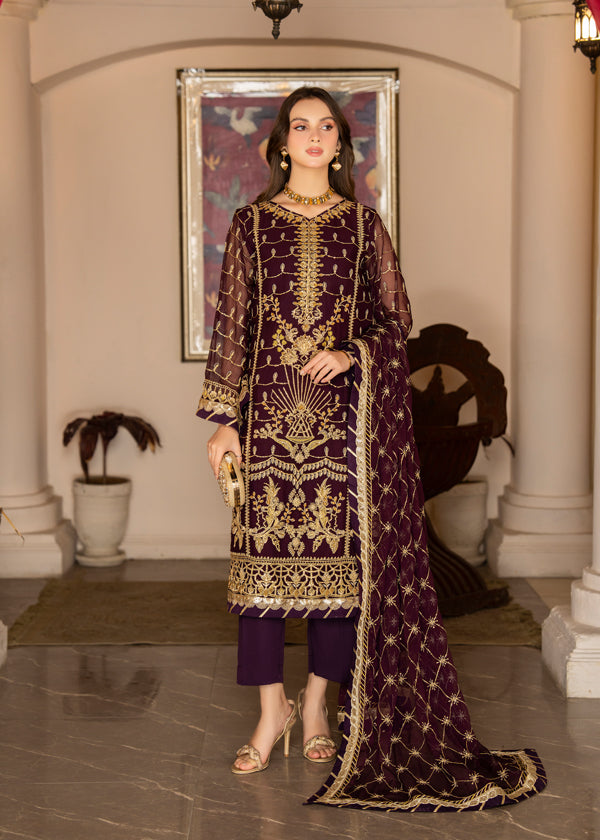 Strawberry | Rimjhim Chiffon Collection | FLS-RJ-004 by Strawberry - Designer Dress - Type: Ladies Clothes - Available at Libayah - 100% Original