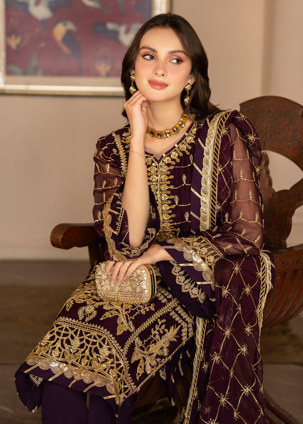 Strawberry | Rimjhim Chiffon Collection | FLS-RJ-004 by Strawberry - Designer Dress - Type: Ladies Clothes - Available at Libayah - 100% Original