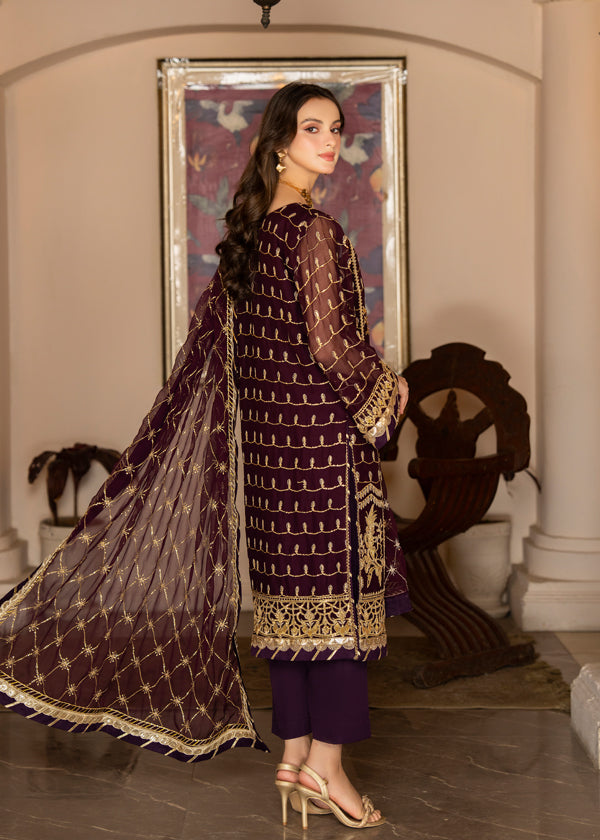 Strawberry | Rimjhim Chiffon Collection | FLS-RJ-004 by Strawberry - Designer Dress - Type: Ladies Clothes - Available at Libayah - 100% Original