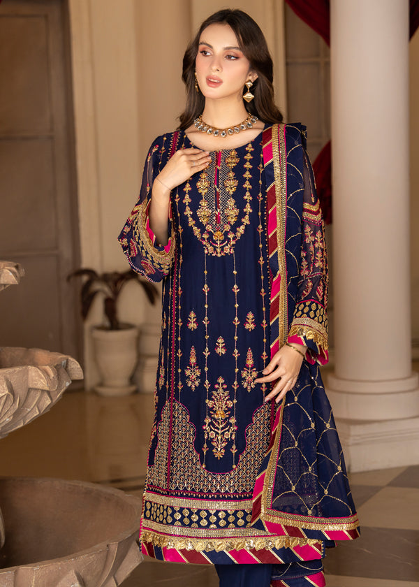 Strawberry | Rimjhim Chiffon Collection | FLS-RJ-005 by Strawberry - Designer Dress - Type: Ladies Clothes - Available at Libayah - 100% Original