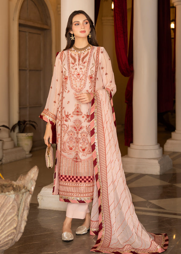 Strawberry | Rimjhim Chiffon Collection | FLS-RJ-006 by Strawberry - Designer Dress - Type: Ladies Clothes - Available at Libayah - 100% Original
