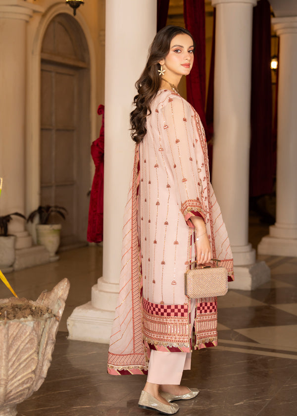 Strawberry | Rimjhim Chiffon Collection | FLS-RJ-006 by Strawberry - Designer Dress - Type: Ladies Clothes - Available at Libayah - 100% Original