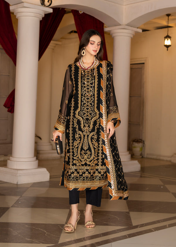 Strawberry | Rimjhim Chiffon Collection | FLS-RJ-001 by Strawberry - Designer Dress - Type: Ladies Clothes - Available at Libayah - 100% Original