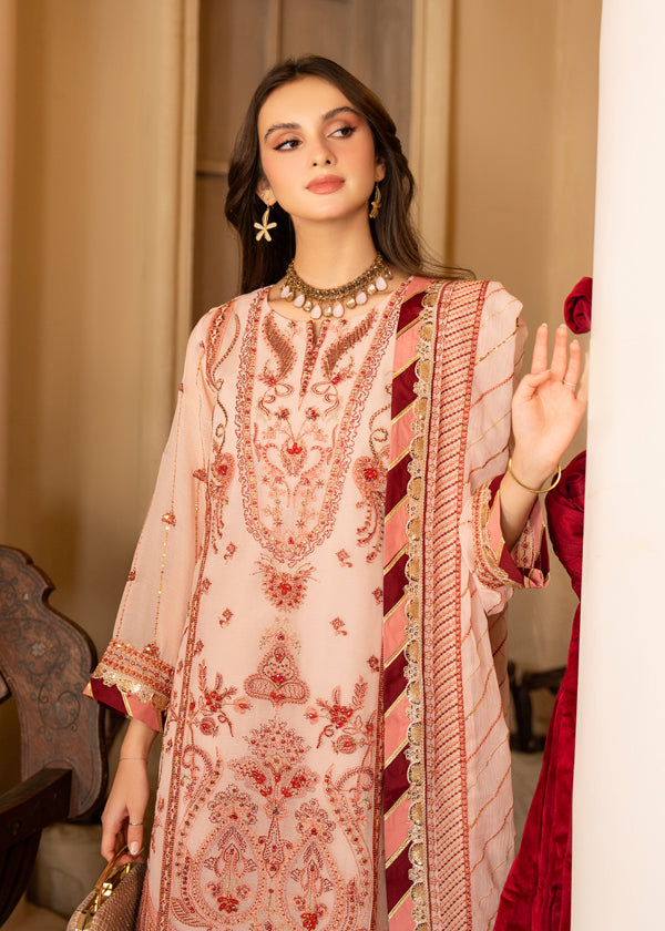 Strawberry | Rimjhim Chiffon Collection | FLS-RJ-006 by Strawberry - Designer Dress - Type: Ladies Clothes - Available at Libayah - 100% Original