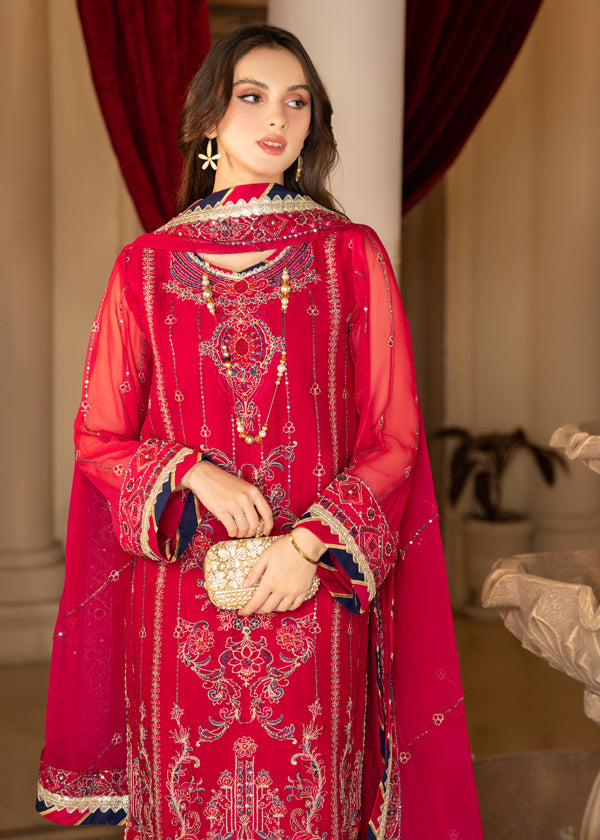 Strawberry | Rimjhim Chiffon Collection | FLS-RJ-007 by Strawberry - Designer Dress - Type: Ladies Clothes - Available at Libayah - 100% Original