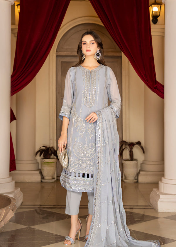 Strawberry | Rimjhim Chiffon Collection | FLS-RJ-008 by Strawberry - Designer Dress - Type: Ladies Clothes - Available at Libayah - 100% Original