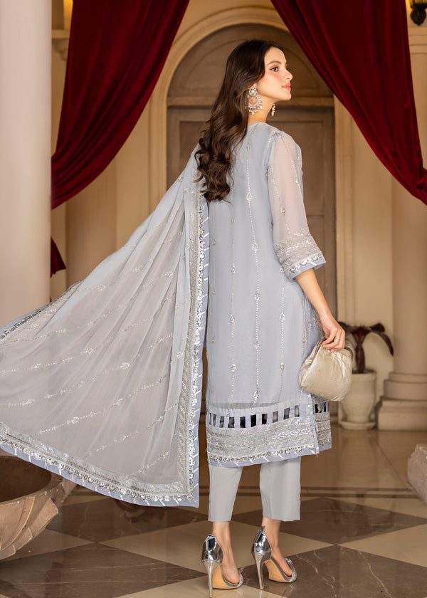 Strawberry | Rimjhim Chiffon Collection | FLS-RJ-008 by Strawberry - Designer Dress - Type: Ladies Clothes - Available at Libayah - 100% Original