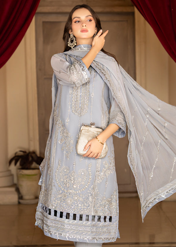 Strawberry | Rimjhim Chiffon Collection | FLS-RJ-008 by Strawberry - Designer Dress - Type: Ladies Clothes - Available at Libayah - 100% Original