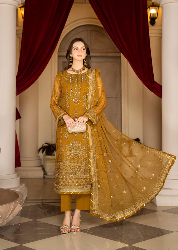 Strawberry | Rimjhim Chiffon Collection | FLS-RJ-009 by Strawberry - Designer Dress - Type: Ladies Clothes - Available at Libayah - 100% Original