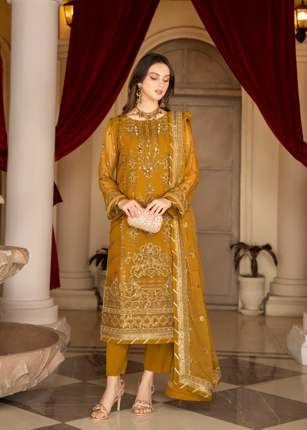 Strawberry | Rimjhim Chiffon Collection | FLS-RJ-009 by Strawberry - Designer Dress - Type: Ladies Clothes - Available at Libayah - 100% Original