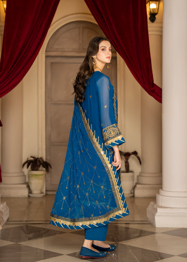 Strawberry | Rimjhim Chiffon Collection | FLS-RJ-010 by Strawberry - Designer Dress - Type: Ladies Clothes - Available at Libayah - 100% Original