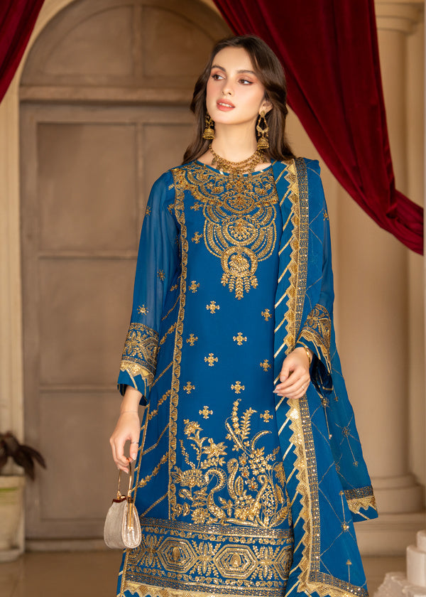 Strawberry | Rimjhim Chiffon Collection | FLS-RJ-010 by Strawberry - Designer Dress - Type: Ladies Clothes - Available at Libayah - 100% Original