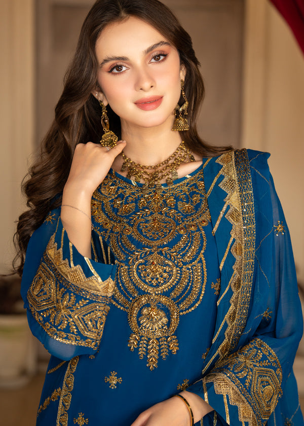Strawberry | Rimjhim Chiffon Collection | FLS-RJ-010 by Strawberry - Designer Dress - Type: Ladies Clothes - Available at Libayah - 100% Original