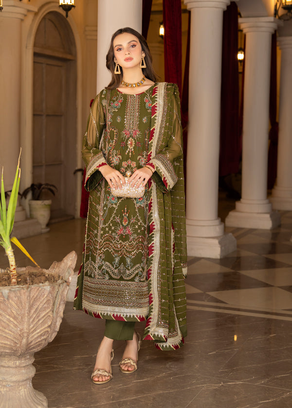 Strawberry | Rimjhim Chiffon Collection | FLS-RJ-002 by Strawberry - Designer Dress - Type: Ladies Clothes - Available at Libayah - 100% Original